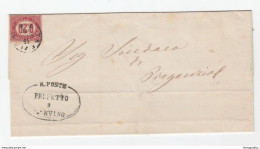 R. Poste Prefetto D Treviso Official Letter Cover Travelled 1876 To Preganziol Bb171130 - Oficiales