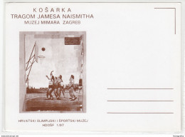 "Following James Naismith" 1997 Basketball Exhibition In Muzej Mimara, Zagreb Special Illustrated Postcard B170530 - Pallacanestro