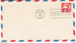 US Postal Stationery Stamped Envelope Airmail 1960 UC34 Bb161110 - 1941-60