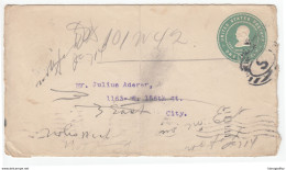 US Postal Stationery Stamped Envelope Only Front Page Travelled 190? NY U379 Franklin Bb161110 - 1901-20