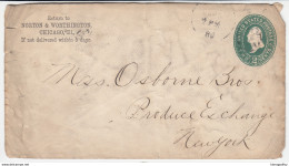 US Postal Stationery Stamped Envelope Travelled 1888 Chicago To NY U305 Washington Bb161110 - ...-1900