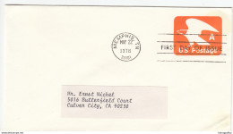 US Postal Stationery Stamped Envelope 1978 Eagle U580 Bb161110 - 1961-80