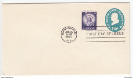 US Postal Stationery Stamped Envelope 1960 Benjamin Franklin U541 Bb161110 - 1941-60