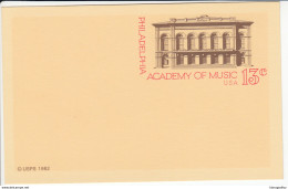 US Postal Stationery Postcard 1982 Academy Of Music, Philadelphia UX96 Bb161110 - 1981-00