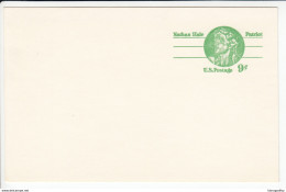 US Postal Stationery Postcard 1977 Nathan Hale UX72 Bb161110 - 1961-80