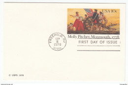 US Postal Stationery Postcard 1978 Molly Pitcher Firing Cannon At Monmouth UX77 Bb161110 - 1961-80