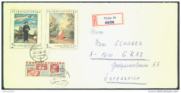 Czechoslovakia Letter Cover World Stamp Exhibition 1968 Stamp Registered Travelled 1968 Bb161028 - Briefe U. Dokumente