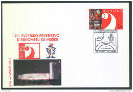Croatia 21st IHF World Men's Handball Championship 2009 Special Illustrated Letter Cover And Pmk And Stamp Bb161028 - Pallamano