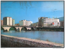 Skopje, Kamen Most Na Vardaru Old Postcard Travelled 1966 Bb150914 - Mazedonien