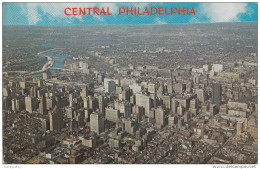 Aerial View Of Central Philadelphia Old Postcard Travelled 1968 Bb151102 - Philadelphia