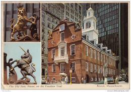 The Old State House Old Postcard Travelled 1981 Bb151102 - Boston