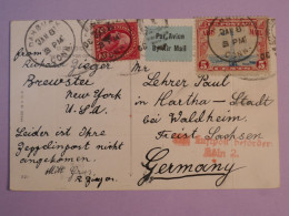 DB24  ETATS UNIS  BELLE CARTE ENV. 1920++NEW YORK  A  GERMANY ++AFF. INTERESSANT++ - Cartas & Documentos