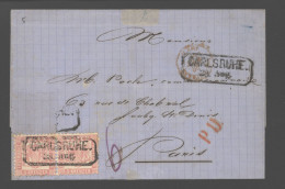 Baden,Nr.18,MEF,Paar Nach Paris  (240) - Storia Postale
