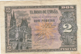 CRBS0846 BILLETE ESPAÑA 2 PESETAS ABRIL 1938 BC - 1-2 Peseten