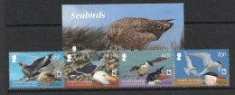 BIRDS -  SOUTH GEORGIA - 2012- SEABIRDS SET OF 4 + SOUVENIR SHEET NEVER HINGED ,SG CAT £29.25 - Meeuwen