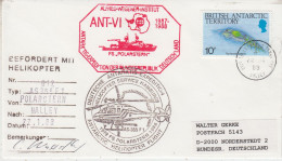 British Antarctic Territory (BAT)  Heli Flight From Polarstern To Halley 22.1.1988 (SZ172C) - Polar Flights