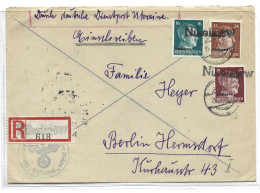 Feldpost Einschreiben Dienstpost Ukraine Nikolajew 1942 - Feldpost World War II