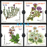 Tunisia 2022 -medicinal Plants (full Set) MNH** // Plantes Médicinales (série Complète) - Plantes Médicinales