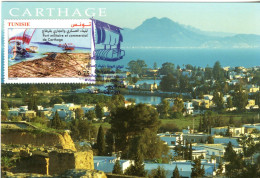 2021-carte Maximum-les Ports Puniques De Carthage // Maximum Card -the Punic Ports Of Carthage - Tunisie (1956-...)