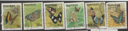 Namibia 1993 Butterflies  Various Values     Fine Used - Namibia (1990- ...)
