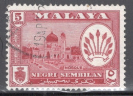 Malaysia Negri Sembilan 1957 Single 5c Stamp From The Definitive Set In Fine Used. - Negri Sembilan