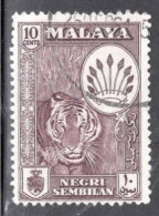 Malaysia Negri Sembilan 1957 Single 10c Stamp From The Definitive Set In Fine Used. - Negri Sembilan