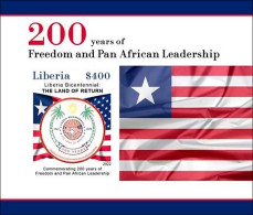 Liberia 2023, Freedom And Pan African Leadership, Flags, Block IMPERFORATED - Briefmarken