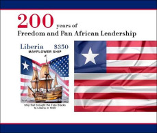 Liberia 2023, Freedom And Pan African Leadership, Flags, Block IMPERFORATED - Timbres