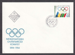 Bulgaria 1984 - 90 Years Of The International Olympic Committee, Mi-Nr. 3302, FDC - FDC