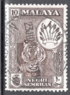 Malaysia Negri Sembilan 1957 Single 10c Stamp From The Definitive Set In Fine Used. - Negri Sembilan