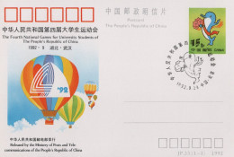 Chine - 1992 - Entier Postal JP33 - Games For University Students - Cartas & Documentos