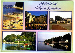 Arradon (F): La Plage, La Maison De Retraite, Le Collège, Pen-er-Men Et La Pointe D'Arradon , Timbrée En 1993 - Arradon