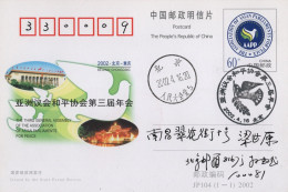 Chine - 2002 - Entier Postal JP104 - Asian Parlaments - Storia Postale