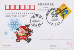 Chine - 2003 - Entier Postal JP113 - Winter Games - Lettres & Documents