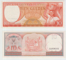Surinam 10 Gulden 1963 Pick 121 UNC - Surinam