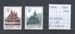 (TJ) Europa CEPT 1978 - Noorwegen YT 725/26 (postfris/neuf/MNH) - 1978