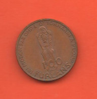 Italia 100 Furlans 1977 Friuli Earthquake Emergency Money Italie Italy Token Monetary - Noodgeld