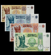# # # Set Banknoten MOLDOVA (Moldawien) 1, 5, 10 Und Lei 2010 (P-8 Bis 10 U. P-13) # # # - Moldawien (Moldau)