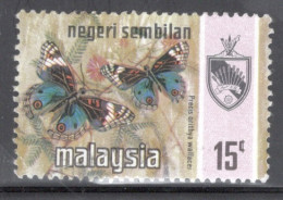 Malaysia Negri Sembilan 1971 Single15c Stamp From The Butterflies Set In Fine Used - Negri Sembilan