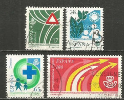 ESPAÑA EDIFIL NUM. 3237/3240 SERVICIOS PUBLICOS SERIE COMPLETA USADA - Used Stamps