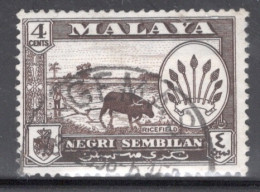 Malaya Negri Sembilan Single 4 Cents 1957 Stamp From The Coat Of Arms & Views Of Country Set In Fine Used Condition. - Negri Sembilan