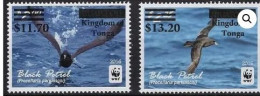 Tonga 2022, WWF, Sea Birds, Overprinted, 2val - Marine Web-footed Birds