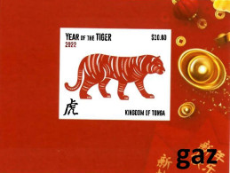 Tonga 2022, Year Of The Tiger, BF IMPERFORATED - Chinese New Year