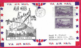 U.S.A. - AIR MAIL BY HELICOPTER - FIRST FLIGHT AM III - NEW YORK AREA FROM MOUNT VERNON *DEC 10, 1952* - Helicopters