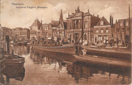 Haarlem Spaarne. Teijlers Museum TREINBLOKSTEMPEL Gelopen 1924 - Haarlem