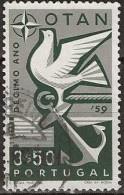 PORTUGAL 1960 Tenth Anniversary Of NATO - 3e50 - Dove And Anchor FU - Usado