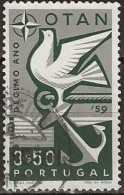 PORTUGAL 1960 Tenth Anniversary Of NATO - 3e50 - Dove And Anchor FU - Used Stamps