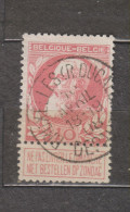 COB 74 Oblitération Centrale BRUXELLES (RUE DUCALE DEPART) - 1905 Grosse Barbe