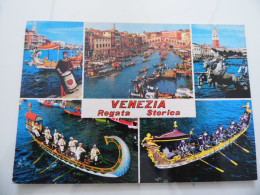 Cartolina Panoramica "VENEZIA Regata Storica" Vedutine 1993 - Manifestazioni