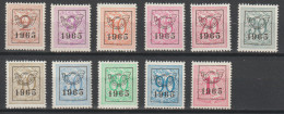 België/Belgique - OBP/COB PRE758-768 - 1965 - Cijfer Op Heraldieke Leeuw - MNH/NSC/** - Typo Precancels 1951-80 (Figure On Lion)